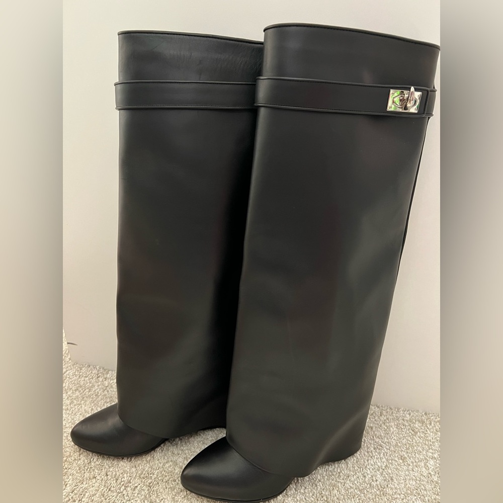 Givenchy black shark boots